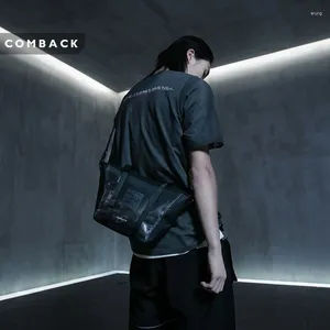 Shoppingväskor Comback X Hardmade 19SS Men's Cross-Body Bag Fashion Axel Tote Casual Normcore Minimalist Streetwear Darkwear
