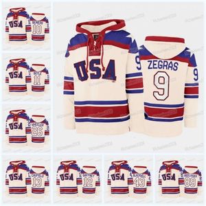 Ceomitness Miracle on Ice Team USA Hockey Pullover Hoodie Cole Caufield Trevor Zegras Matthew Beniers Blake Wheeler Matt Roy Brian Boyle Jack Drury