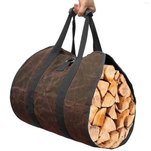 Storage Bags Firewood Bag Handbags Canvas Scratch-resistant Stain-proof Wear-resistant Outdoor Camping Home Supplies