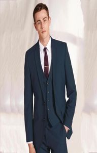 Nowe najnowsze projekty spodni Męskie garnituru ślub Formalne 3 sztuki Tuxedos Slim Fit Mens Blazer Kurtka z spodniami 5601224782