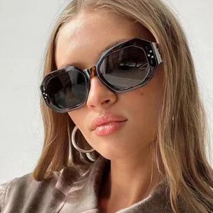 Солнцезащитные очки квадратный рис нерегулярная женская мода Мужские