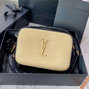 Brand Shoulder Bag Luxury Tassel Straw Rafia Camera Bag Designer Crossbody Men's Handbag Handbag Women's Envelope Wallet Leather Travel Sling Black Handbag