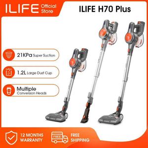 Dammsugare ILIFEH70/H70Plus trådlös handhållen dammsugningsrobot 21KPA 1.2L kopp 40 minuter LED -belysning avtagbar batteri Q240430