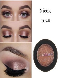 Phoera Whole Eye Glitter Eyeshadow Maquillaje varaktig smink Beauty Cosmetics Paleta de Sombra Tint 8 Color Palette Festival F1019035