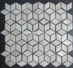 Rhombus Shell Mosaic Tiles4224Naural pure white Mother of Pearl Tiles kitchen backsplash bathroom wall flooring78033559210790