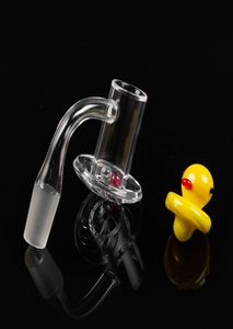 Beveled Edge Prevent Oil Splashing Quartz Banger NailSpinning Carb CapTerp Pearls With 10mm 14mm 18mm Male Female For Dab Rig Wa8760338