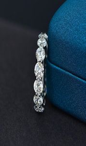 Pierścienie klastra wieczne cut 5 mm moissanite pierścień 100 oryginalne 925 srebrne srebrne przyjęcie dla kobiet szlachetne żydes4470524