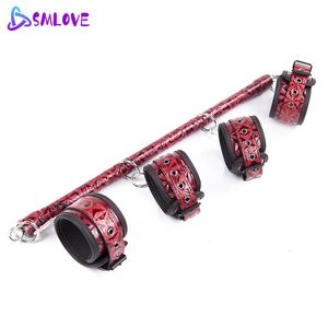 Livello SMLOVE A PU Diamond Pattern Fun in pelle Bracciale BDSM Legato per adulti giocattolo sesso sesso sesso sex shop 240425