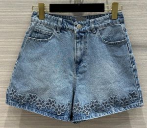 Women's Shorts Arrival Brand Cotton Denim Designer Hollow Floral Short Clothes For Women