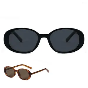 Óculos de sol Cohk Moda Pequenas mulheres polarizadas Retro Brand Design Trendy Vintage Oval Frame Sun Glasses Protection UV Protection
