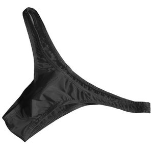 MUITOPANTES Mens sexy gelo seda transparente galha g de calcinha em forma de U Pocket Pocket Pocket Color Solid Elastic Thong q240430