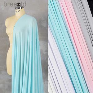Fabric High Elasticity Knitted Fabric Stretch 75D Filament Ice Silk for Sewing Dance Yoga Clothes by Half Meter d240503