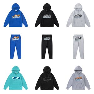 Mens Trapstar Trailtsits Sweater Pantolon Kadın Tasarımcı Hoodies Street Giyim Sweatshirts Spor Takım Peluş Peluş Mektup Dekorasyon Kalın Hoodies Erkekler Pantolon