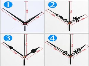 Väggklockor 100 uppsättningar tyst sol 12888 klockrörelse mekanism 18mm axel med olika stilar händer diy reservdelar dekor3583747