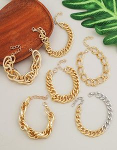 Link Chain Fashion Golden Stainless Steel Plated Gold Keel Bracelet Jewelry For Women And Men 12 Pcslot E0531698771