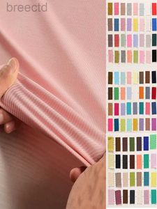 Fabric Cotton Rib Fabric Pure Color Summer Breathable Four-Sided Elastic Soft Knitted Strip by Half Meter d240503