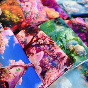 Fabric Fantasy Fairyland Digital Printing Fabric HD 3D Castle Flowers Mandala for Sewing Clothes DIY Handmade by Half Meter d240503