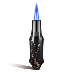 Handheld Small Spray Gun Outdoor Torch Lighter Windproof Double Fire Blue Flame Iatable Cigar Cigarette Lighter