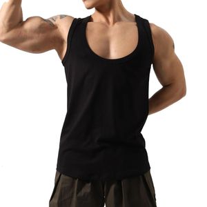 Bleiben Sie kühl und trocken mit schnellen Ärmelmännern Sommer -Fitness -Tanktops Uneck Workout Fitnessstudio Ärmeloses Weste 240425