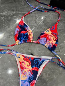 Paris Women's Bikini Zestaw seksowne luksusowe stroje kąpielowe projektantki stroju kąpielowego Kobiety nadrukowane moda na plażę noszenia pieczołów