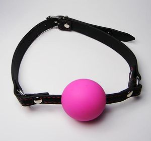 Pu Leder Band Ball Mund Knebel Oral Fixation Mundgefüllte Spiele für Paare, die Sexprodukte Flirtung Spielzeug Mund Massage6968475 flirten