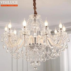 Candeliers por atacado de luxo moderno europeu liderado por lustre de cristal vela lumin tlemaom quarto sala de jantar decoração de vida