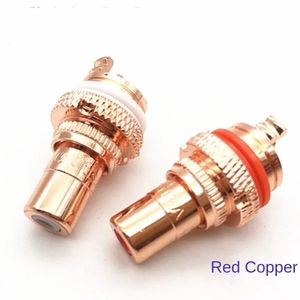 2PCS/LOT Высококачественный CMC Copper Gold Laked The RCA Женская подключаемость клемма гнездо гнездо AV Audio Video Adapter