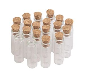 100units 1ml 2ml Cute Glass Charms Bottles Pendants With Cork Small Wishing Bottle Charm Vial Pendants Necklace8832169