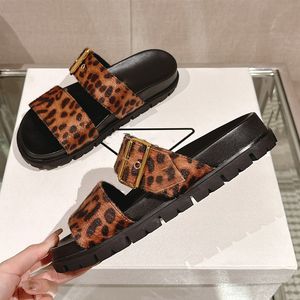 Horse Hair Beach Mules Ladies Shoes Summer Buckle Strap Plat Platform Shoes For Women Peep Toe Slide tofflor