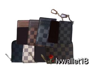 Luksusowy słynny projektant marki torebka torebka moneta kobiety/mężczyźni Krótki portfel karty kredytowej z oryginalnym pudełkiem Karta Uchwytowa Mini 6 Kluczowe łańcuchy Paftle AAA Jakość