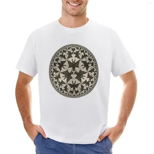 Herrtankstoppar Escher - Circle Limit IV (Heaven and Hell) T -shirt Edition Snabbtorkning Bomull