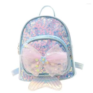 Backpack Drop TY1022 Crianças personalizadas lantejoulas fofas bowknot School Mini Baby Preschool Bag