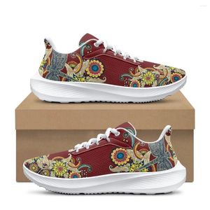 Casual Shoes InstantArts 2024 Varumärke Running For Women Men Mandala Dragonfly Print Lace-Up Sport Sneakers Anti-Slip Walking Gym