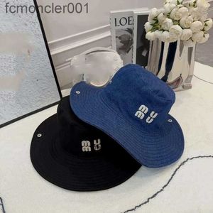 Wide Brim Bucket Mui Hat Cowboy Fisherman Female Display Face Small Spring and Summer Everything Casual Covering Embroidery Bucket Basin RAWA