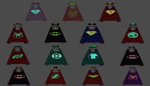 15 estilo luminoso de desenho animado temas de cosplay máscara de capa para crianças mais novas glowinthedark misfarde infantil super herói brinks part5359709