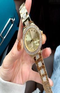 Luxury Rose Gold Lady Watch 36mm Diamond Fashion Watches for Women Stainsal Steel Band Top Brand Wristwatches Mother032794398