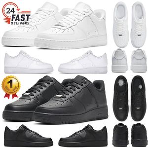 air force 1 airforce one airforce1 af1 Designer Running Shoes Triple White Black mens women trainers sports outdoor walking platform sneakers 【code ：L】