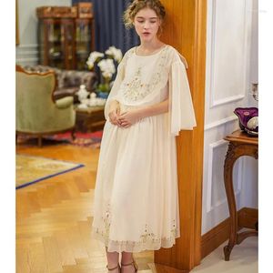 Party Dresses Summer OriginalDesign Spring Women Vintage Limited Edition Antique Handmade Exquisite Embroidery French Retro Mori Girls