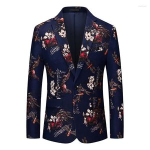 Garnitury męskie Slim Fit One Button Business Casual Suit Fat Flower Flowered Fabric