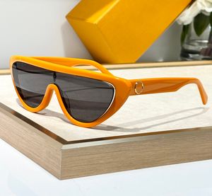 Shield Wrap Sunglasses Orange Grey Smoke Women Desinger Sunglasses Men Summer Shades Sunnies Lunettes de Soleil UV400 Eyewear