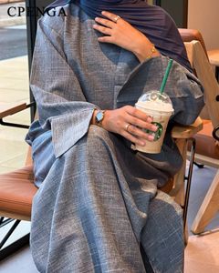 2024 Dubai Abaya för muslimska kvinnor Eid Ramadan Modest Dress Turkiye Lossa stor elegant klädklänning kvinnlig islamkläder 240527