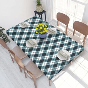 Table Cloth Argyle Pattern Tablecloth Rectangular Waterproof Cover For Banquet 4FT