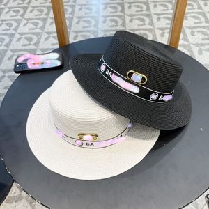 Classic men and women straw hats designer hats with wide brims beach hats luxurious summer black and white style mix and match