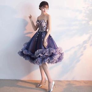 Party Dresses Elegant Short Women Evening Appliques Homecoming Prom Graduation Gowns Formal Occasion