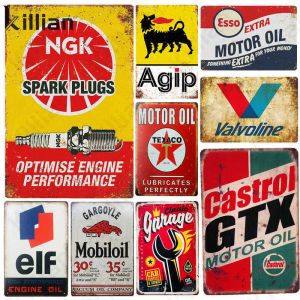 American Motor Oil Metal Plate roliga designade pappor Garage Retro Fashion Metal Poster Metal Sign Parkering Bensstation Bar Väggdekoration Tennskylt Storlek 30x20 cm