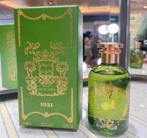 Perfume da marca 1921 Jade Green Bottles Eau de Parfum High Gality Natural Spray 100ml de longa fragrância fresca de longa duração9813129