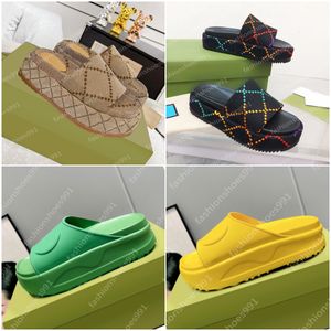 chinelos de designer sandálias femininas plataforma desliza grossa de salto de verão sapatos de marca de praia sliders casuais de chinelos de alta qualidade ao ar livre botas de couro genuíno