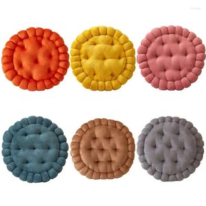 Pillow Cute Thicken Biscuit Sit Round Milk Velvet Cookie Tatami Back For Home Bedroom Office Car Chair Seat Pad