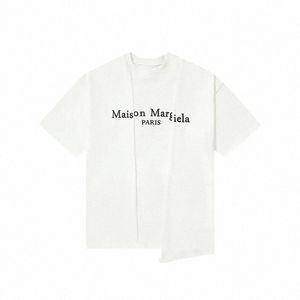 Mais Margiela T Shirts Men Tシャツ因果印刷デザイナーTシャツ通気可能なコットショートスリーブUSサイズS-XL A57L＃