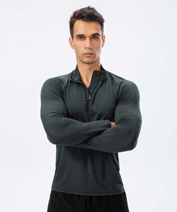 LL-11516 Yoga-Outfit Herren Zug Basketball Running Gym T-Shirt Fitness Wear Sportwear Lose Hemden Outdoor Tops Langarmelte elastischer atmungsaktiv 666666